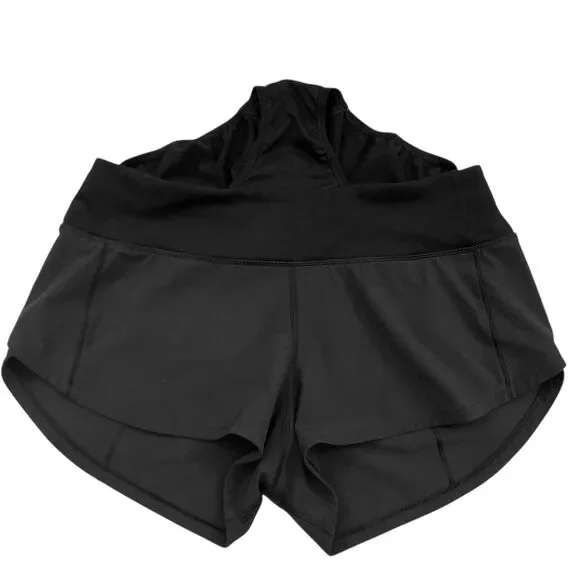lululemon Hotty Shorts Womens 4 Black Lined Lightweight Athleisure Running Gym - Picture 3 of 9